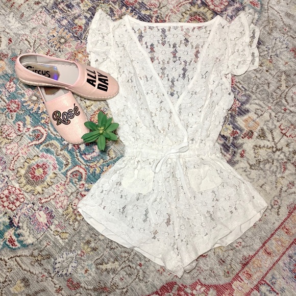 Pants - White Lace Romper!